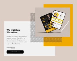 CSS-Vorlage Für Wir Erstellen Einzigartige Websites