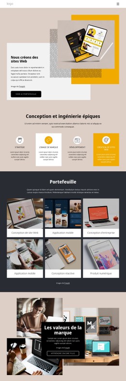 Conception Et Conception De Sites Web Professionnels Modèle De Boîte Flexible
