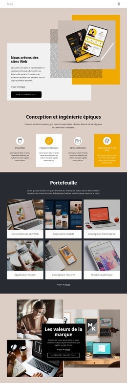 Conception Et Conception De Sites Web Professionnels - Modèle Personnalisé D'Une Page