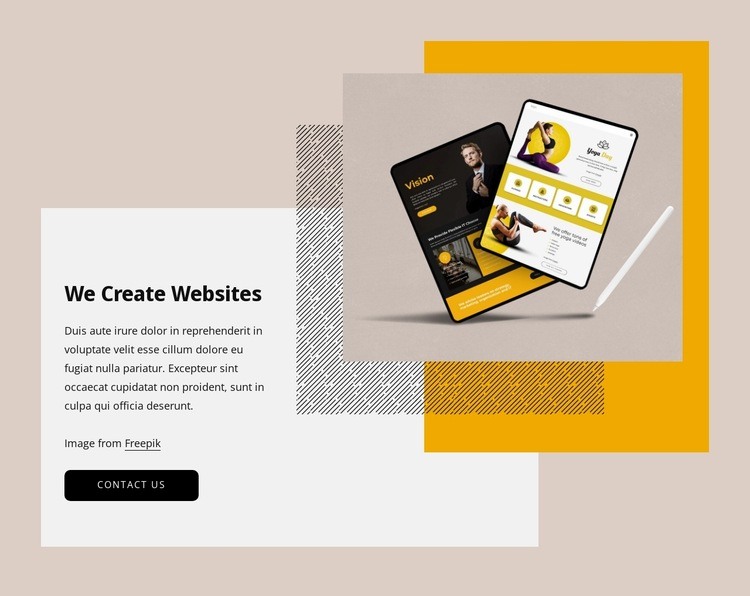 We create unique websites Homepage Design