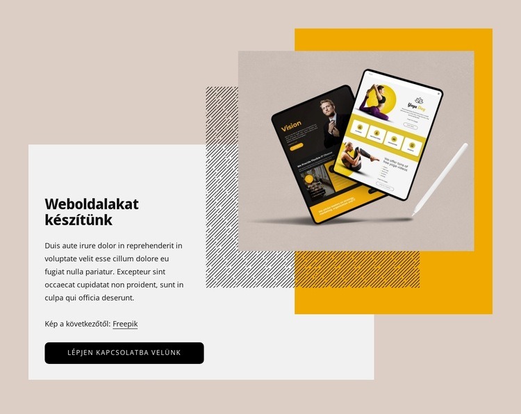 Egyedi weboldalakat készítünk HTML Sablon