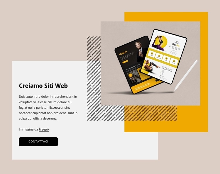 Creiamo siti web unici Costruttore di siti web HTML