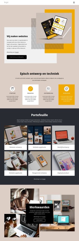 Webpagina Voor Professioneel Webdesign En Vormgeving