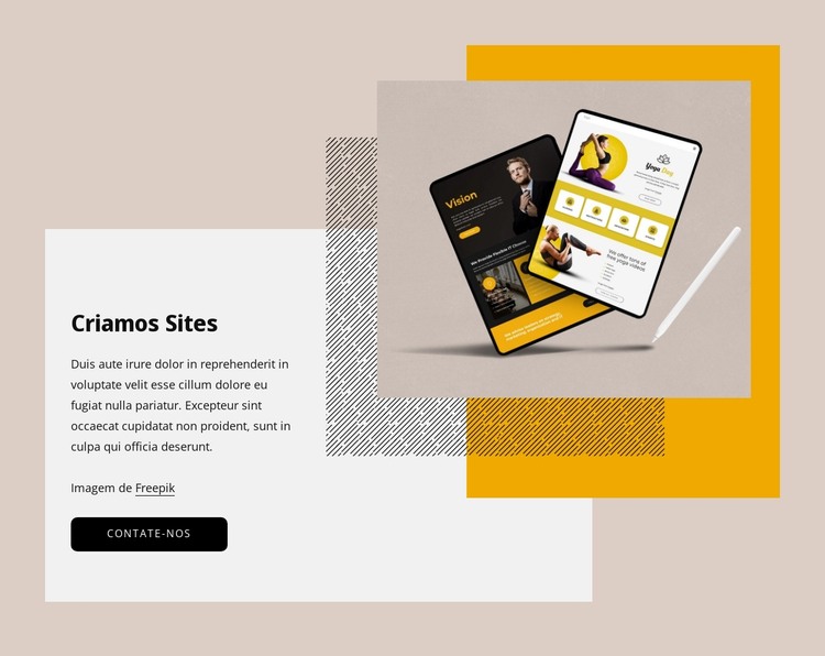 Criamos sites exclusivos Modelo HTML