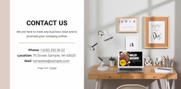 Website Inspiration For Contact Us Block With Phone And Location