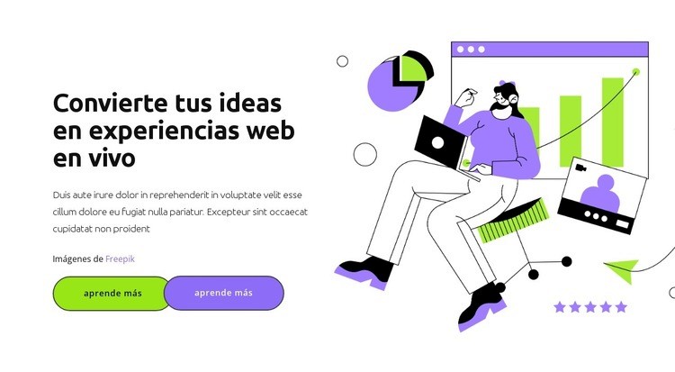 Corre por tu objetivo Maqueta de sitio web