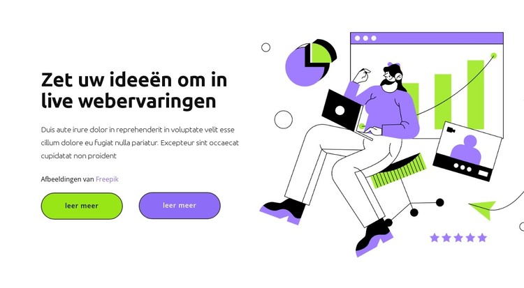 Ren voor je doel HTML-sjabloon