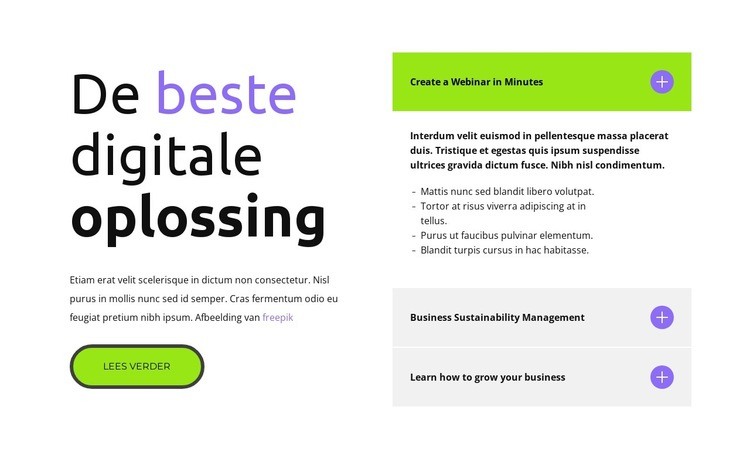 Top belangrijke vragen Website mockup