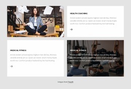 Grid With Texts And Images - Drag & Drop Web Page Design