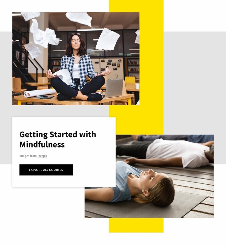 Mindfulness exercises Web Page Design