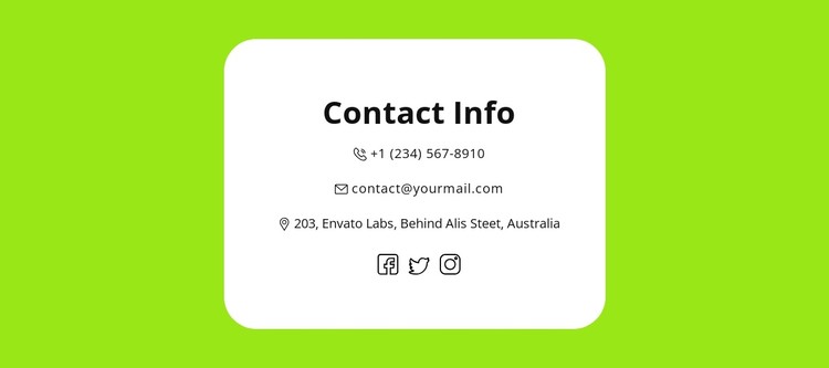 Quick contacts CSS Template
