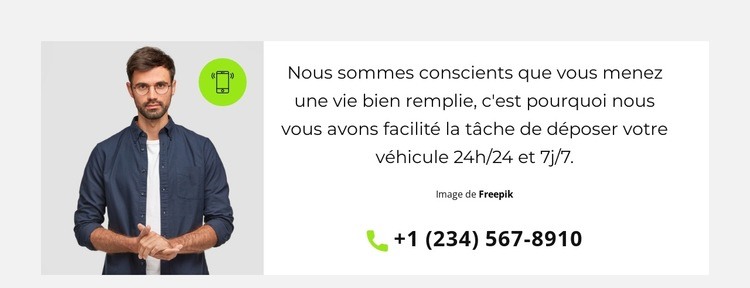 Сall ou message Conception de site Web