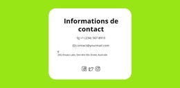 Contacts Rapides - Modèle HTML5 Réactif