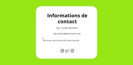 Contacts Rapides - Modèle Joomla Professionnel Gratuit