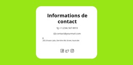 Contacts Rapides - Modèle De Site Web Professionnel Premium