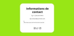 Contacts Rapides - Page De Destination Professionnelle