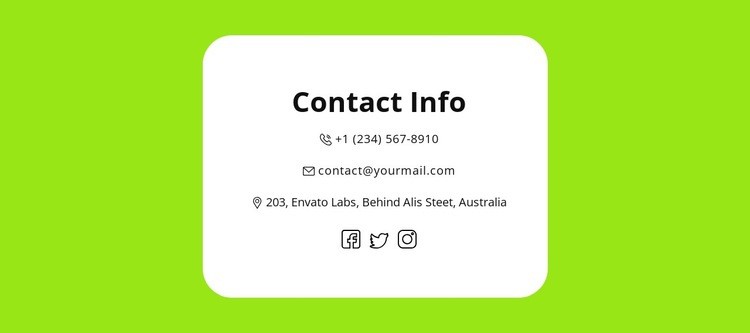 Quick contacts Homepage Design