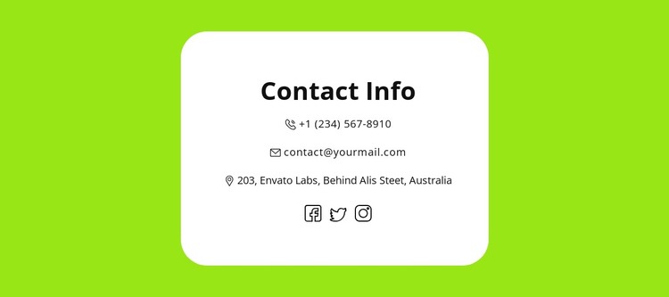 Quick contacts HTML Template