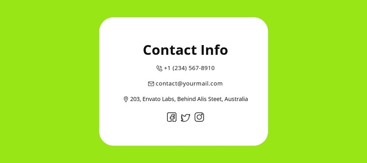 Quick contacts HTML5 Template