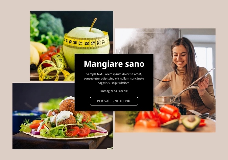 Mangiare una dieta sana Costruttore di siti web HTML