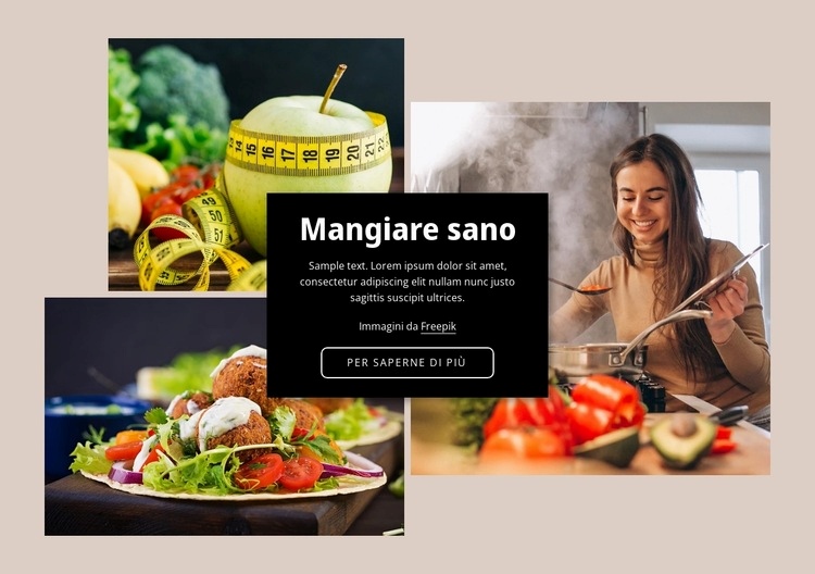 Mangiare una dieta sana Progettazione di siti web