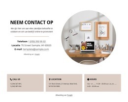 Neem Contact Met Ons Op Ontwerp - Drag And Drop HTML Builder