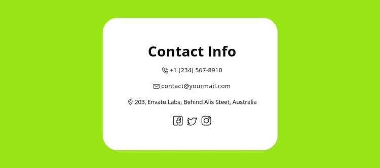 Quick contacts Static Site Generator