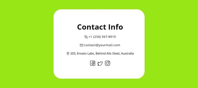 Quick contacts Website Builder Software