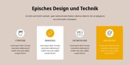 Website-Design Episches Design Und Technik Für Jedes Gerät