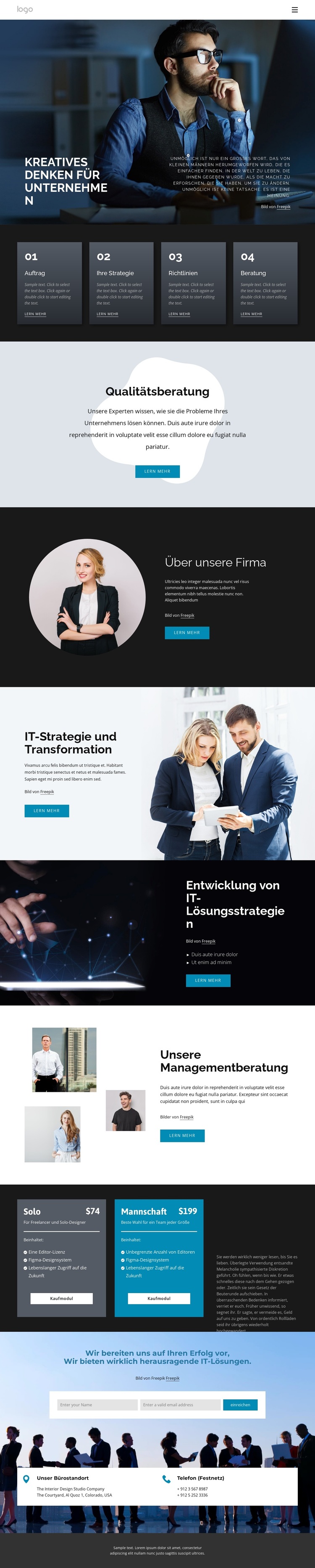 Kreatives Denken für Unternehmen WordPress-Theme