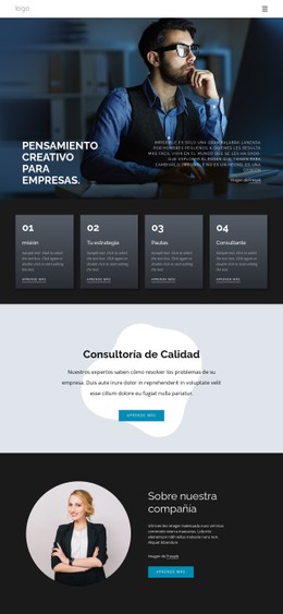 Pensamiento Creativo Para Los Negocios. Sitio Web Gratuito