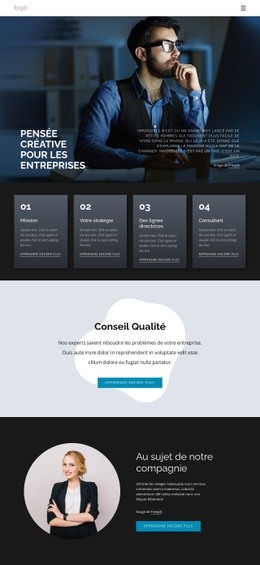 Pensée Créative Pour Les Entreprises - Create HTML Page Online