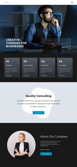 Creative-Thinking For Business - Homepage Design For Any Device