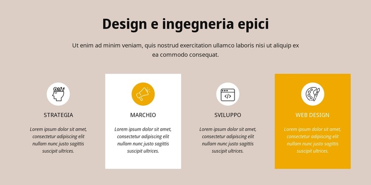 Design e ingegneria epici Modello di sito Web