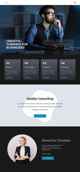 Creative-Thinking For Business - Customizable Professional Joomla Template