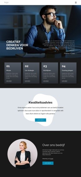 Creatief Denken Voor Het Bedrijfsleven - Gratis Website-Ontwerp