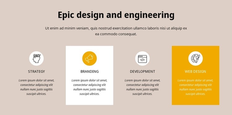 Episk design och ingenjörskonst Html webbplatsbyggare
