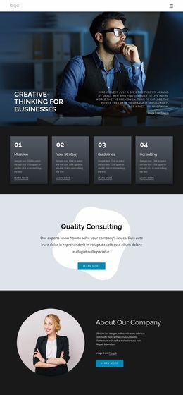 Creative-Thinking For Business - Free Website Design