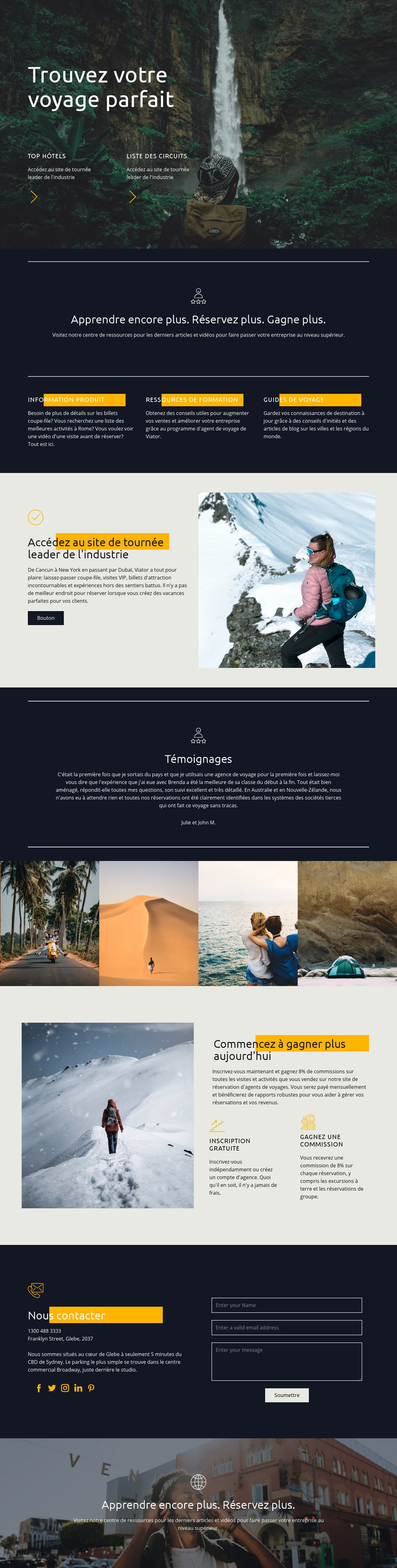 Trouvez votre voyage parfait Modèle HTML