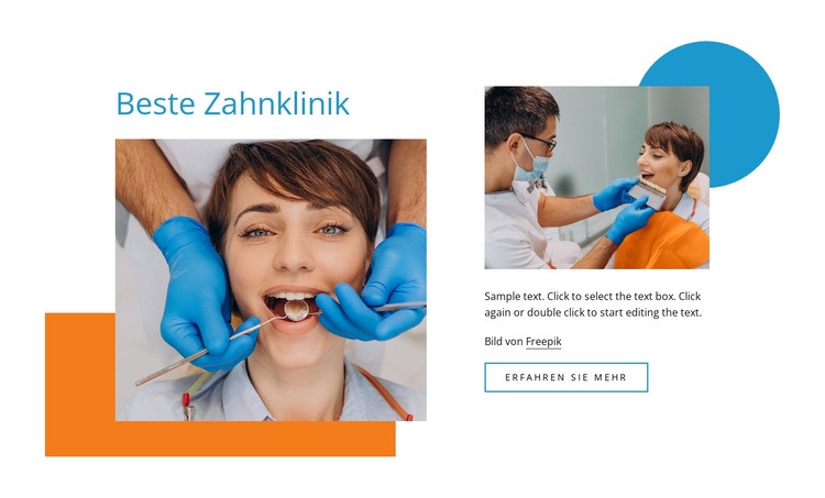 Ihre Familienzahnärzte Website Builder-Vorlagen