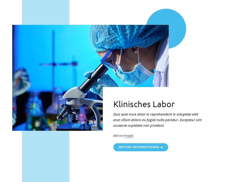 Top klinisches Labor Landing Page