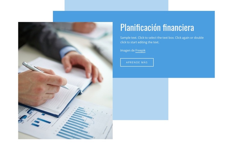 Planificacion Financiera Maqueta de sitio web