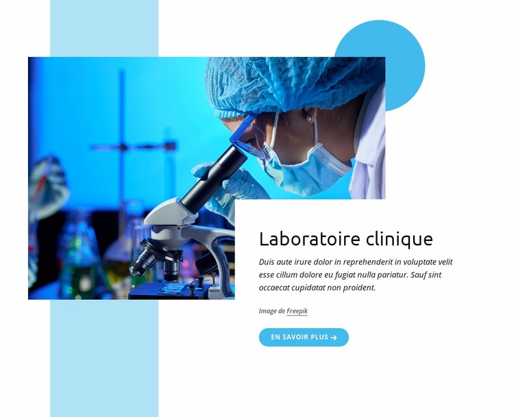 Top laboratoire clinique Maquette de site Web