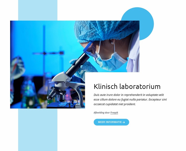 Top klinisch laboratorium Website mockup