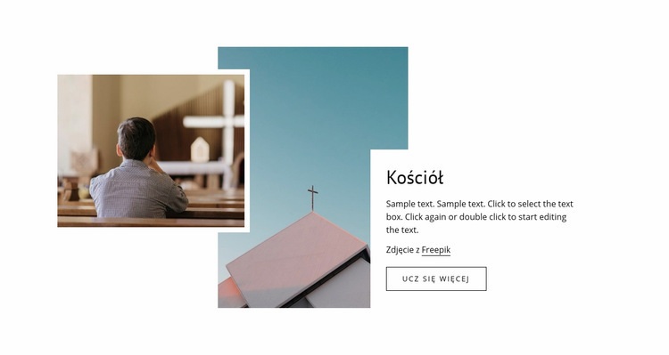 Misja kościoła Makieta strony internetowej