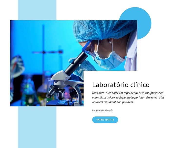 Laboratório clínico de primeira Landing Page