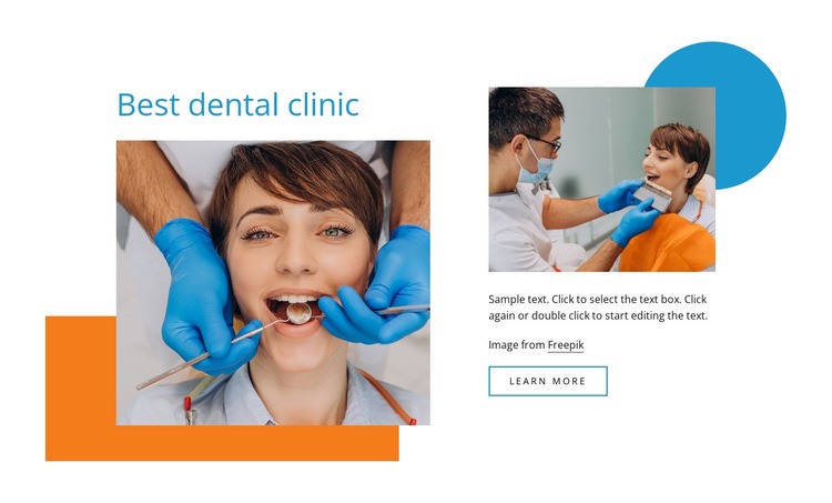 Din familj tandläkare Html webbplatsbyggare
