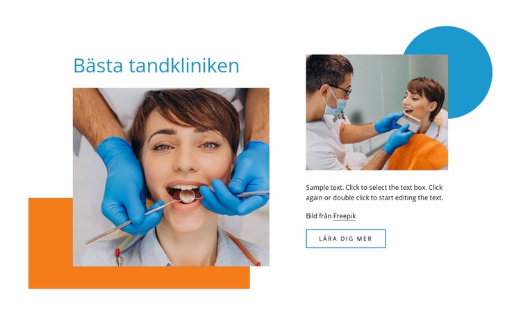 Din familj tandläkare HTML-mall