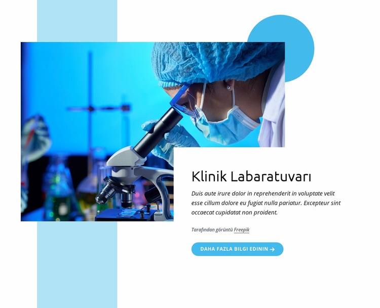 En iyi klinik laboratuvar Web Sitesi Mockup'ı