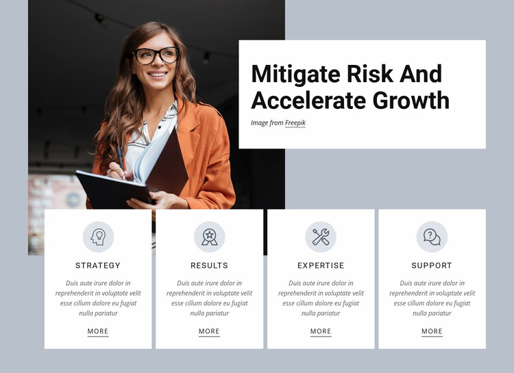 Accelerate growth Website Mockup